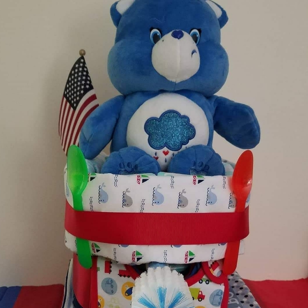 MILITARY DIAPER CAKE